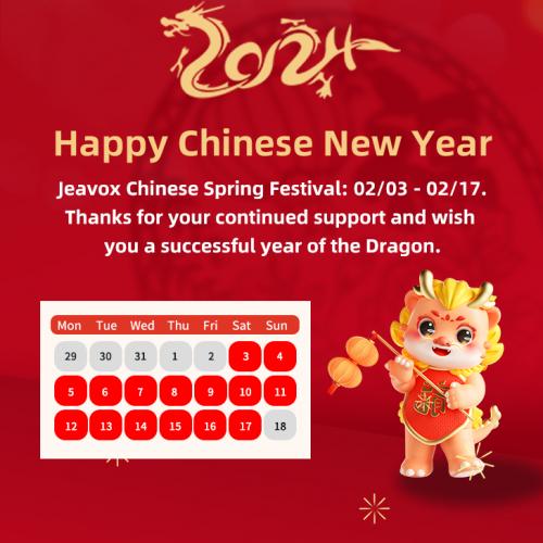 JEAVOX Chinese New Year Holiday Notice